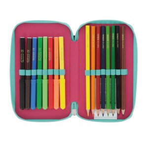 Penar echipat 2 compartimente 23 piese, Motiv Pink Stars Herlitz - Img 4