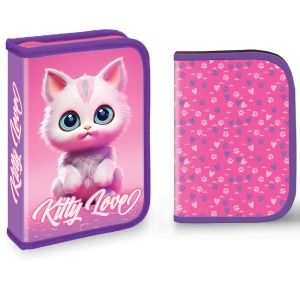 Penar echipat KITTY LOVE - S-COOL, 1 fermoar, 2 extensii, 32 piese