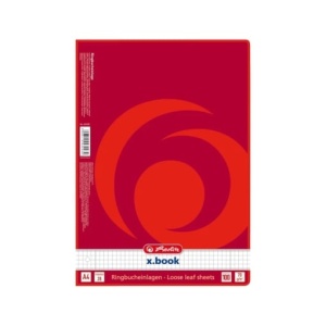 Rezervă caiet mecanic Herlitz, A4, 100 file, matematică