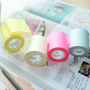 Rezervă notes autoadeziv în rolă Stick"n - magenta neon, pentru dispenser, 50 mm x 10 m
