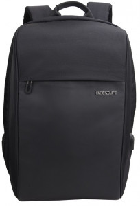 Rucsac BESTLIFE Travel Safe - negru matlasat - laptop 16 inch, charge pentru USB si TypeC conectori - Img 1