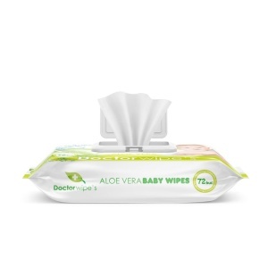 Șervețele umede Doctor Wipes cu extract de Aloe Vera, 72 bucăți, în cutie cu capac3