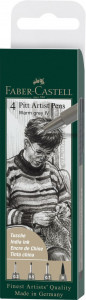 Set 4 buc Dual Marker Faber-Castell Pitt Artist Pen, gri cald