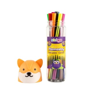 Set carioci lavabile Strigo, 12 culori, cutie Vulpița2