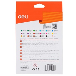 Set creioane colorate plastic Deli Colorun, 18 culori4