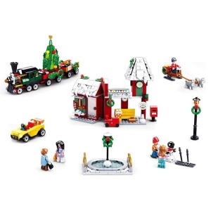 Set de construcție Town, 565 piese, Satul lui Moș Crăciun - Sluban3