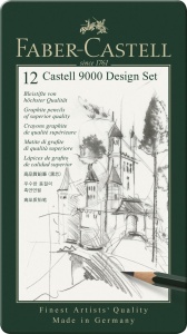 Set design 12 buc creion grafit Faber-castell 9000 