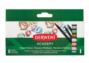 Set markere metalice Derwent Academy, 8 buc/set