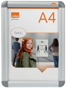 Suport ramă cu clip aluminiu A4, Nobo - Img 2