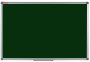 Tablă verde magnetică pentru cretă cu ramă din aluminiu Optima, 100 x 150 cm