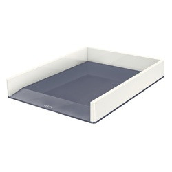 Tăviță documente Leitz WOW A4 PS culori duale, finisaj lucios, design modern.