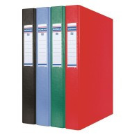 Caiet mecanic carton plastifiat cu etichetă Donau, A4, 2 inele, 25mm