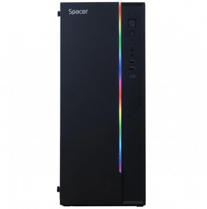 Carcasa Spacer office, Middle Tower, ATX, sursa 300W, 1 x fan, USB 2.0 x 2, USB 3.0 x 1, PSU shroud, - Img 2