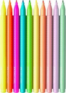 CARIOCA 10 CULORI PASTEL SI NEON GRIP FABER-CASTELL - Img 3