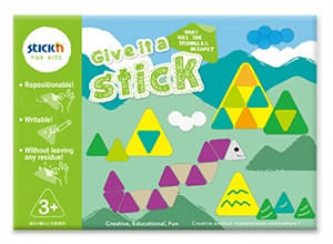 Carte creativa Stick"n Give it a Stick - triunghiuri (+3 ani)