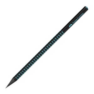 Creion grafit B Faber-castell grip sparkle lemn negru
