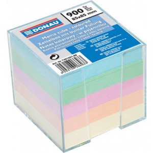Cub hârtie Donau hârtie culori pastel asortate, suport plastic, 92x92x82 mm