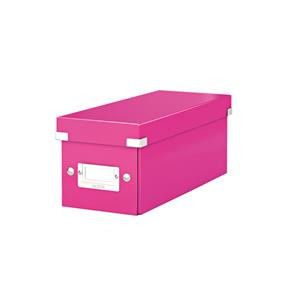Cutie arhivare CD-uri Leitz Click & Store pentru 30/60 CD-uri, laminată, pliabilă, cu suport etichetă