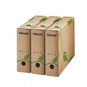 Cutie arhivare carton reciclat Esselte Speedbox Eco 80 mm A4, design ecologic, certificat FSC