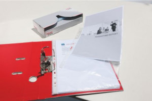 Dispenser folie protecție A4 Esselte 46 microni 50 buc/set pentru protecția și organizarea documentelor