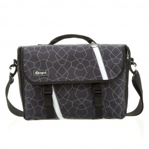 Geanta reversibila ZIPIT, cu husa laptop 14 inch - forme geometrice