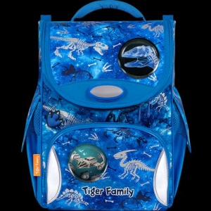 Ghiozdan neechipat Nature Quest Pro, dimensiune 35 x 31 x 19 cm, motiv Dino And Beyond, Go Green