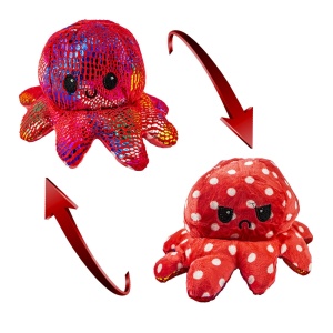 Jucărie reversibilă din pluș, Caracatiță, 20 cm2