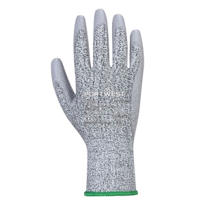 Mănuși de protecție tăiere Portwest A620 LR CUT, impregnate în poliuretan, Gri (Set 12 perechi)2