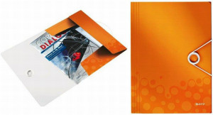 Mapa plastic cu elastic Leitz WOW A4 150 coli culori vibrante