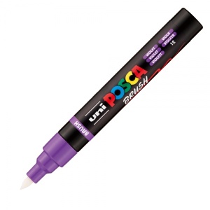 Marker UNI Posca PC-5BR, vârf pensulă, 1-4mm