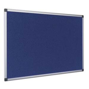 Panou textil, ramă aluminiu, 90x180 cm, albastru, Bi-Office