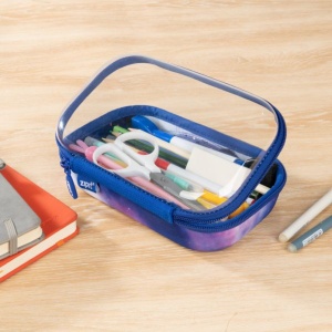 Penar cu fermoar ZIPIT Clear Top Storage Box - Astronaut Cat4