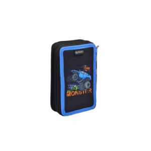 Penar neechipat Herlitz, 3 compartimente, motiv Truck Monster