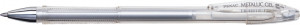Pix cu gel Penac FX-3, 0.8mm, metalic, con metalic, corp transparent - scriere argintiu metalizat