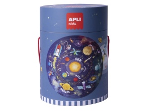 Puzzle Circular Sistemul Solar, 48 piese, Ø50 cm, 5 ani +
