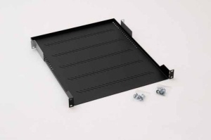 Raft fix perforat Triton 19" 1U/250 capacitate incarcare 40kg, gri - Img 2
