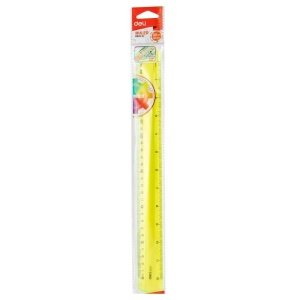 Riglă transparentă color Deli Pioneer, 30 cm