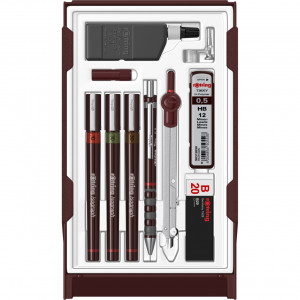 Set 3 Tragator cu Tus Rotring Isograph Master 0.1 / 0.3 / 0.5 - Img 3