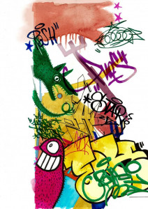 Set markere solubile 2 capete Faber-castell graffiti goldfaber, 6 buc/set 3