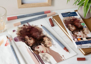 Set markere solubile 2 capete Faber-castell portret goldfaber, 6 buc/set  3