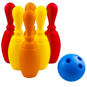 Set Bowling, 6 piese + minge și suport4