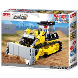 Set de construcție Sluban Town, 231 piese, Buldozer