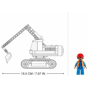 Set de constructie Town, 152 piese, Excavator - Sluban5