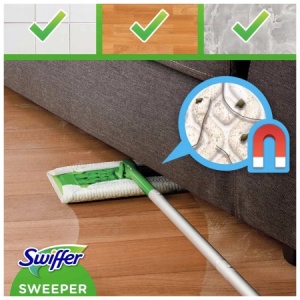 Set mop plat Swiffer Dry + Wet, cu 3 rezerve umede + 8 rezerve uscate4