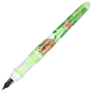 Stilou cu ștergere Strigo Capybara verde + 2 rezerve + dispozitiv curățare
