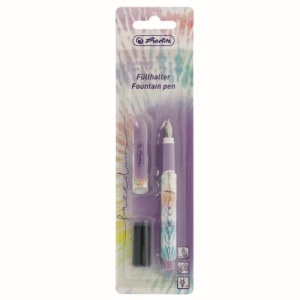 Stilou ergonomic peniță M, 3 patroane incluse, motiv New Batik Freedom, blister
