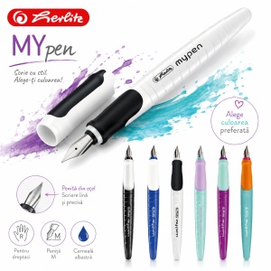 Stilou Herlitz My.pen, peniță M, blister