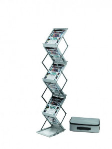 Suport cataloage, 275x370x1500 mm, aluminiu, Deflect-o