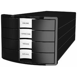 Suport documente plastic HAN Impuls 2.0 cu 4 sertare A4, etichete incluse, picioare antiderapante.
