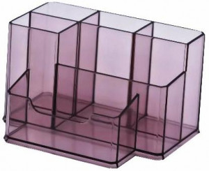 Suport plastic pentru accesorii de birou, 105 x 85 mm